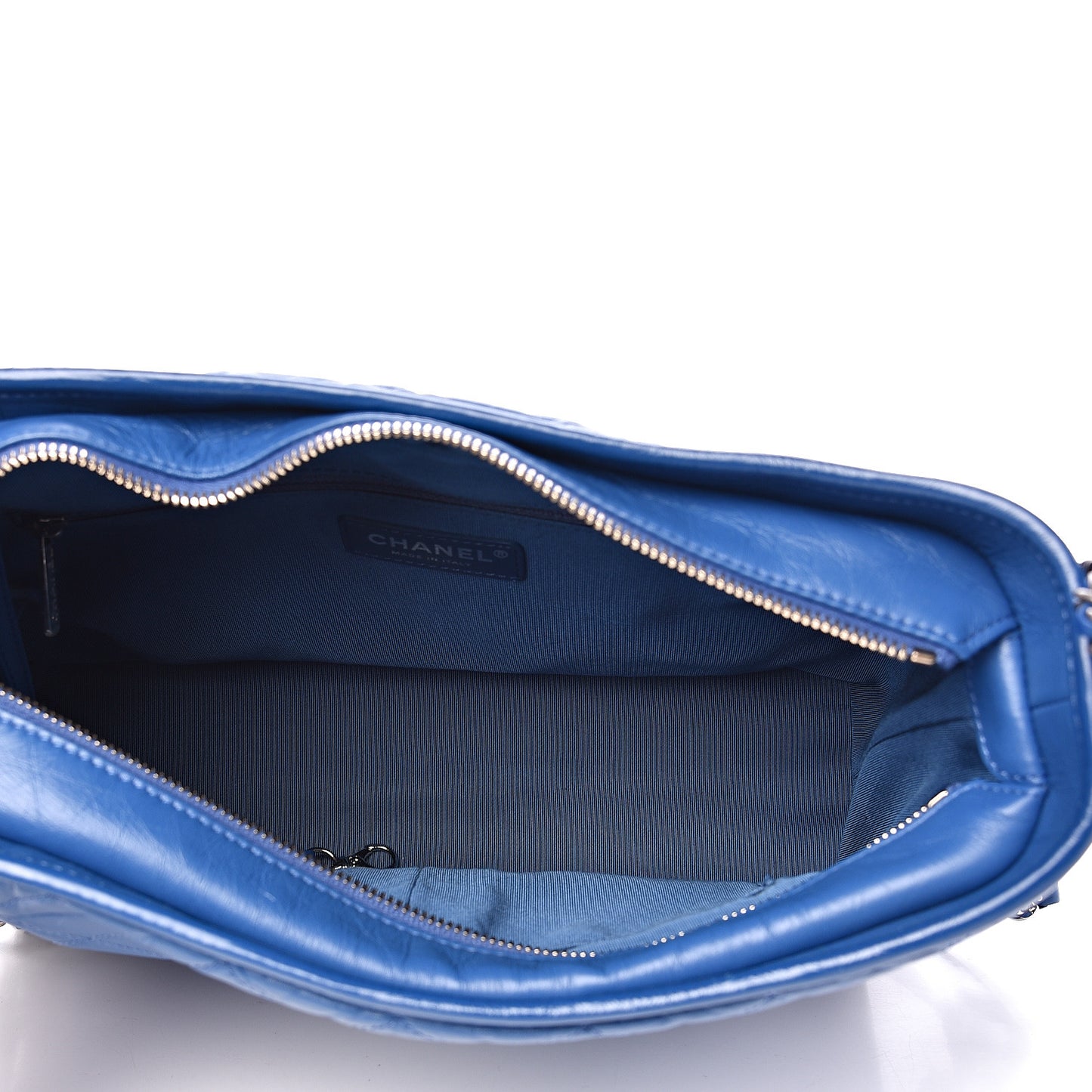 Aged Calfskin Quilted Medium Gabrielle Hobo Blue