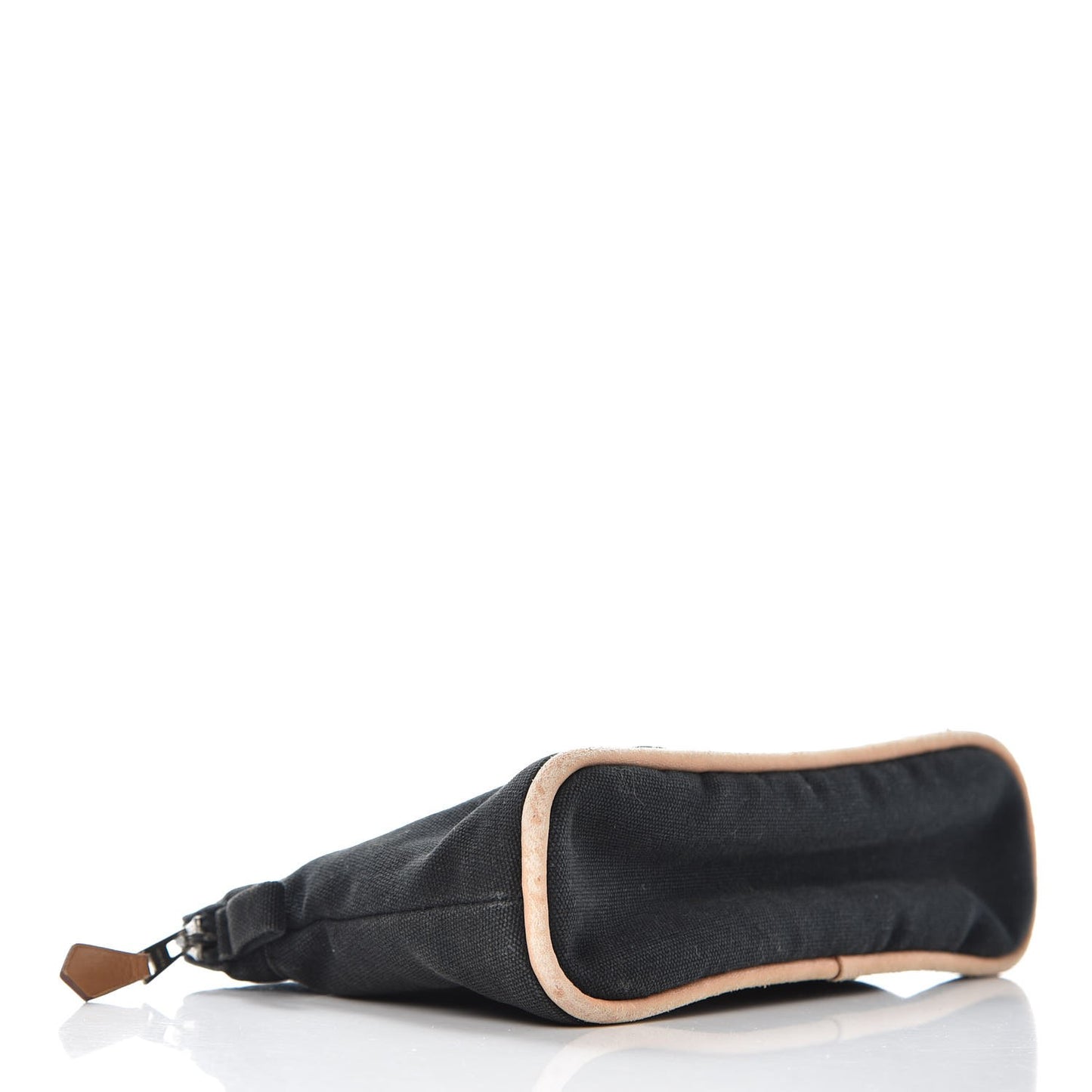 Cotton Canvas Mini Bolide Travel Cosmetic Pouch Black