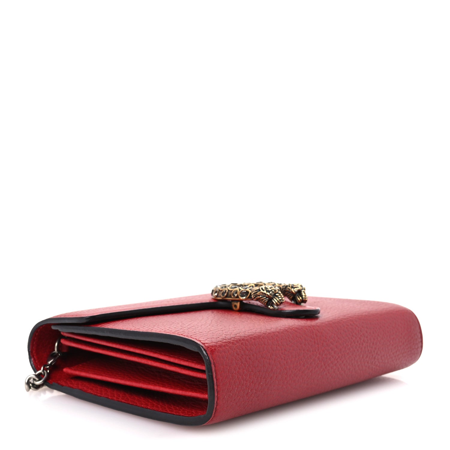Gucci Calfskin Mini Dionysus Chain Wallet Hibiscus Red 3 of 10