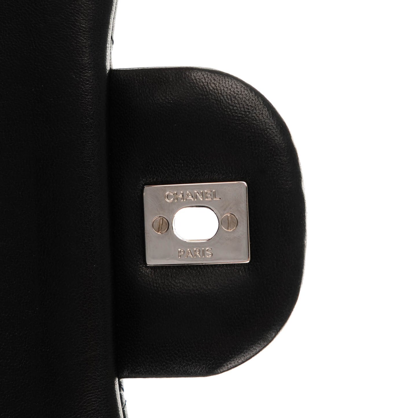 Lambskin Quilted Jumbo Double Flap Black