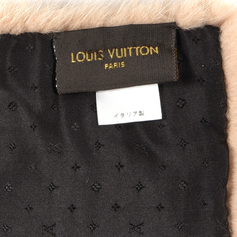 Louis Vuitton Monogram Mink Fur Stole Beige 4 of 4