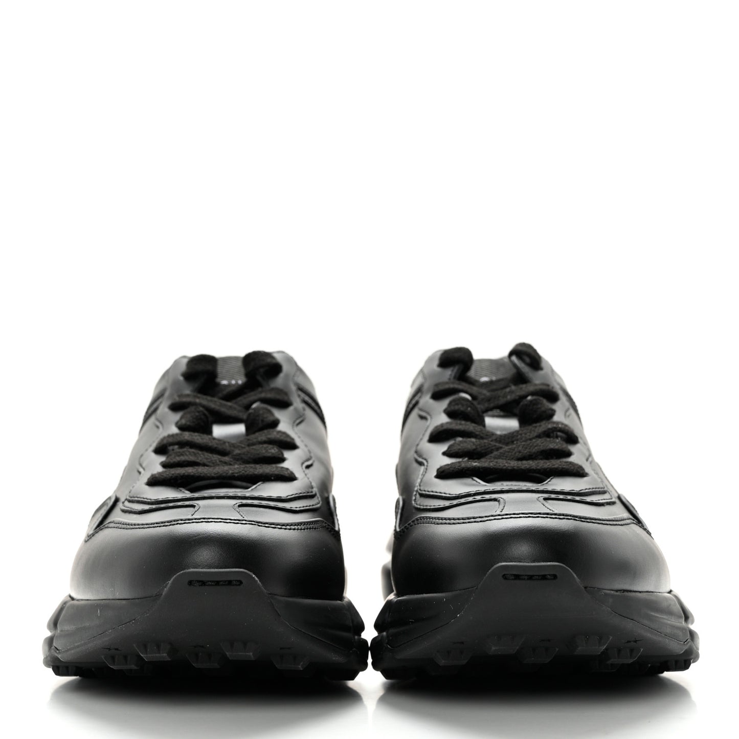 Calfskin Rhyton Sneakers 36.5 Black