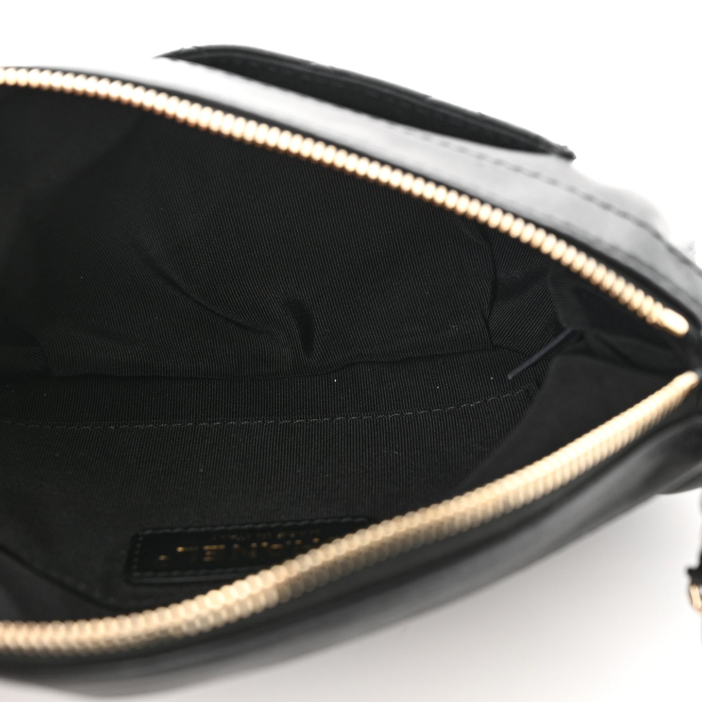 Lambskin Quilted Waist Bag Fanny Pack Black Black