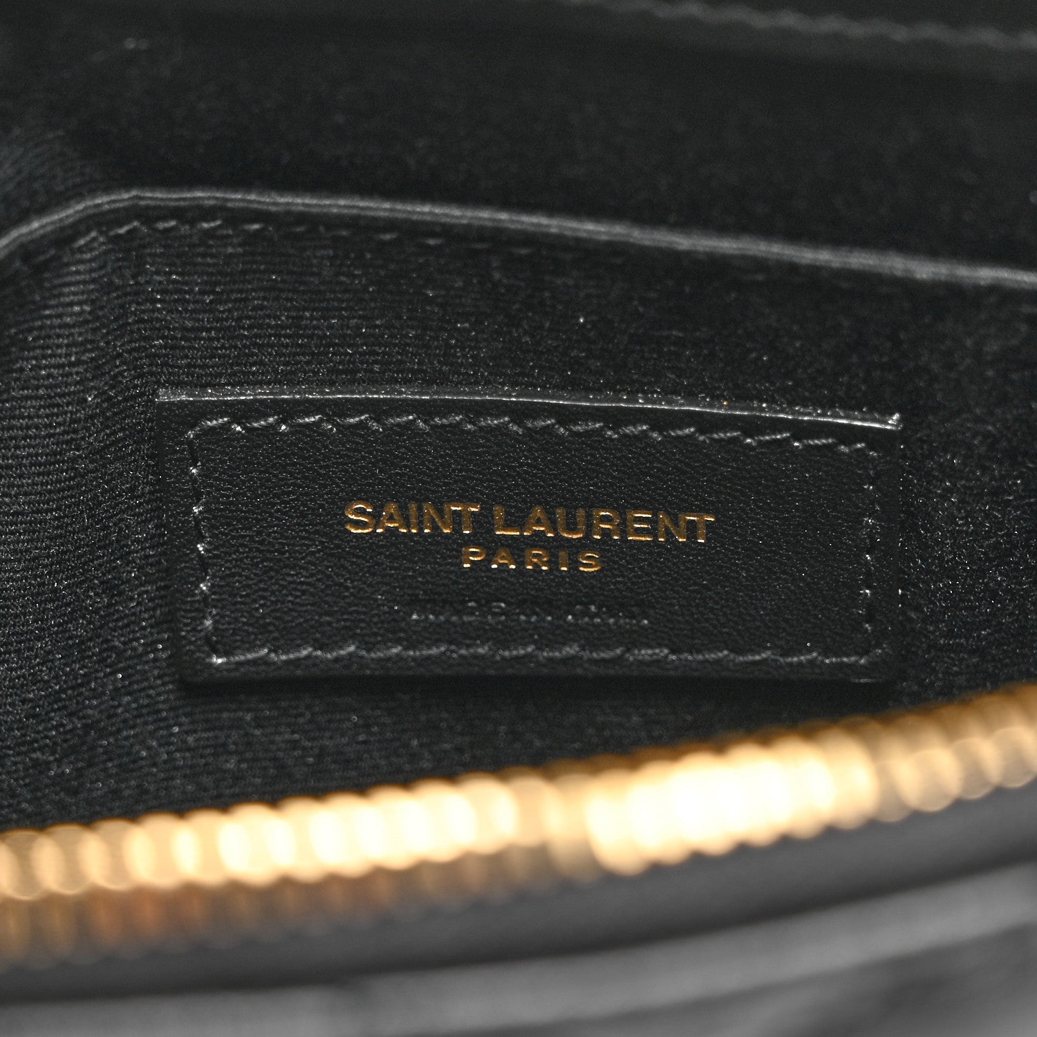 Saint Laurent Calfskin Matelasse Chevron Monogram A5 Wristlet Black 6 of 8