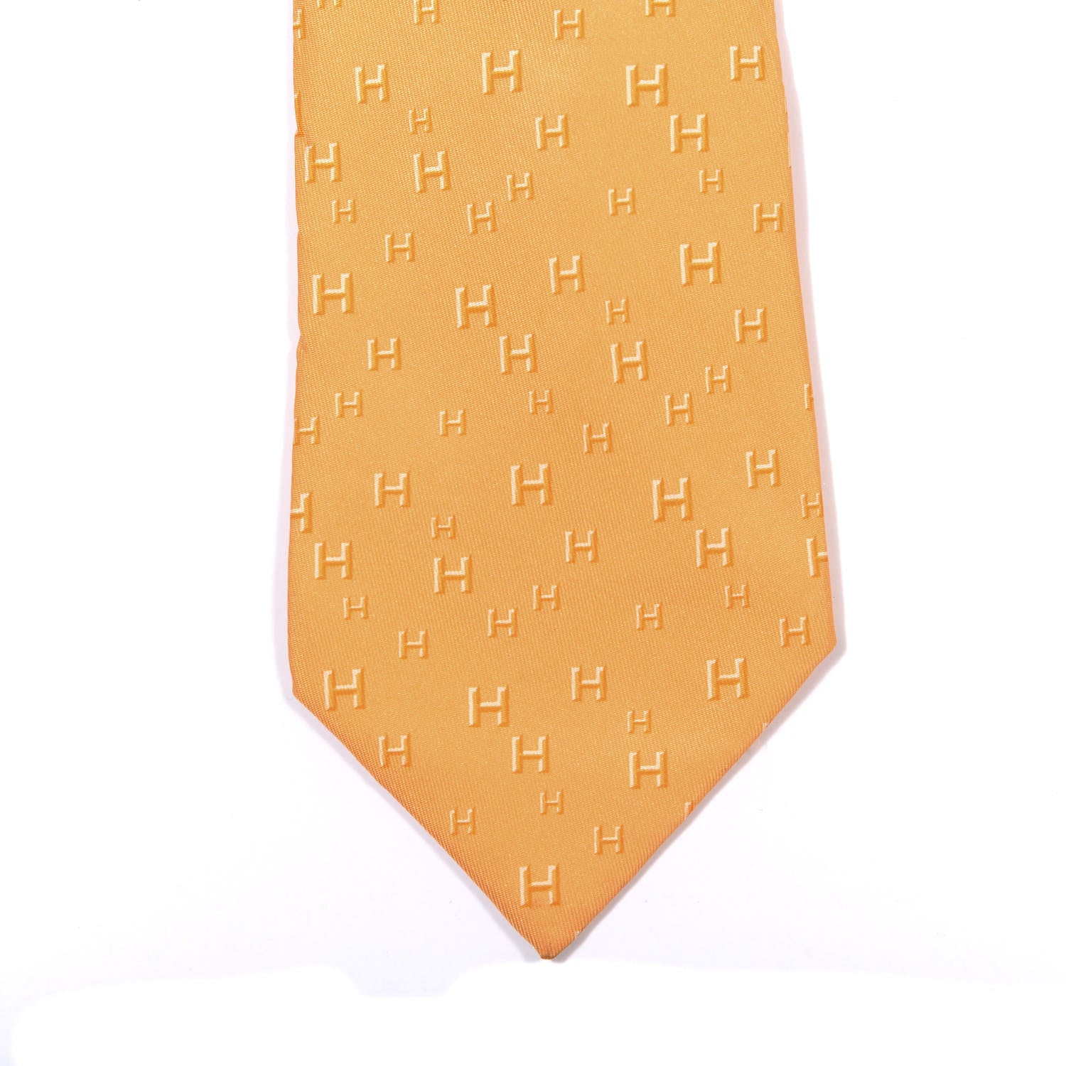 Hermes Silk H Printed Mens Neck Tie 5 of 5