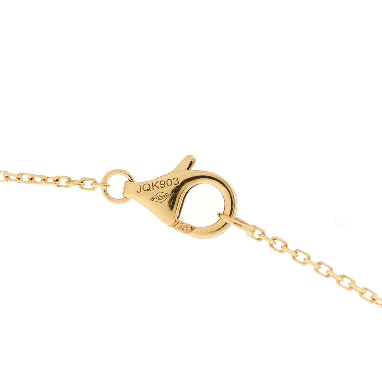 18K Yellow Gold Diamond Mother of Pearl XS Amulette de Cartier Pendant Necklace