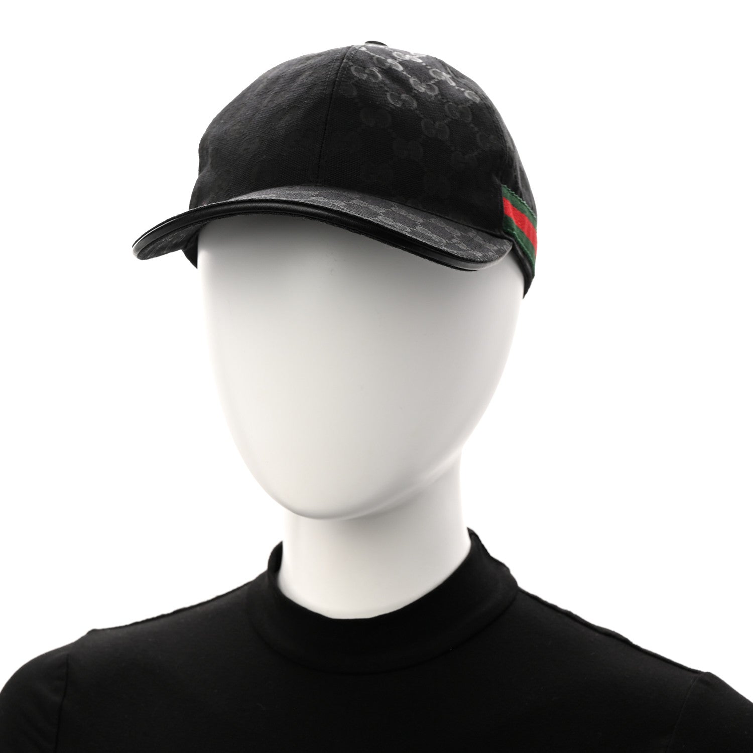 Gucci Monogram Web Baseball Hat M 58 Black 2 of 9