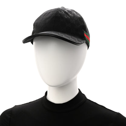 Gucci Monogram Web Baseball Hat M 58 Black 2 of 9