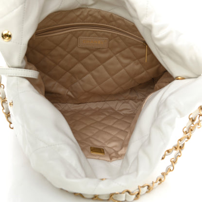 Chanel Shiny Calfskin Quilted Small Chanel 22 White 6 of 12
