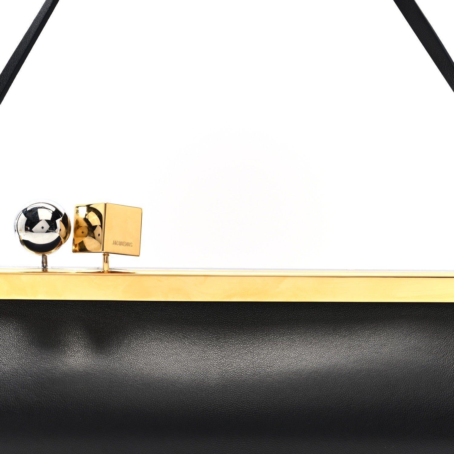 Jacquemus Lambskin La Pochette Salon Clutch Black 8 of 10