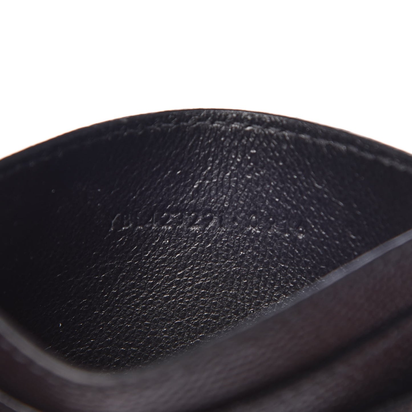Grain De Poudre Matelasse Chevron Monogram Credit Card Case Black