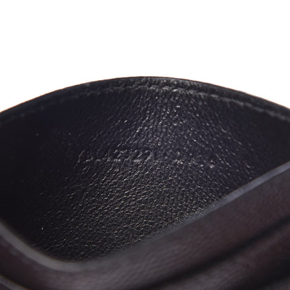 Saint Laurent Grain De Poudre Matelasse Chevron Monogram Credit Card Case Black 7 of 7