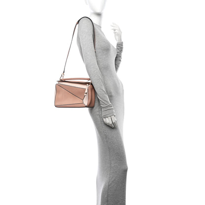 Loewe Calfskin Suede Small Puzzle Bag Blush 2 of 11