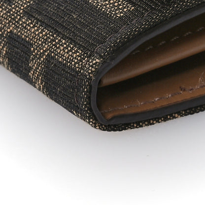 Fendi Fabric Jacquard FF 1974 Continental Wallet On Chain Tobacco Moro 9 of 10