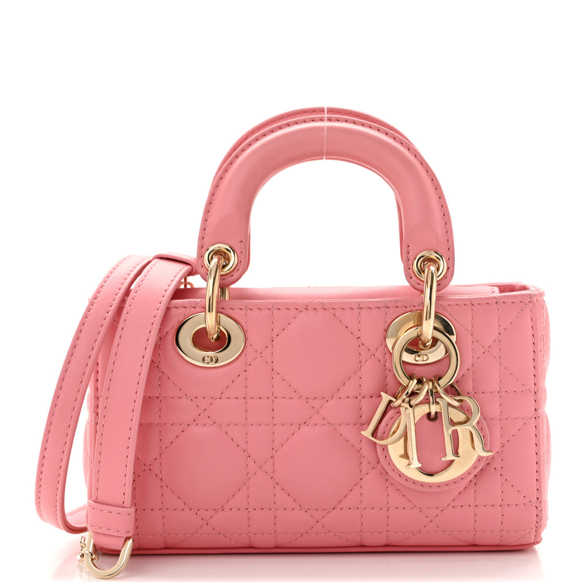 Christian Dior Lambskin Cannage Micro Lady D-Joy Pink 1 of 12