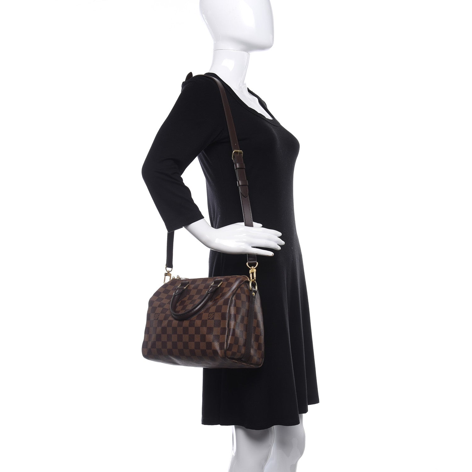 Louis Vuitton Damier Ebene Speedy Bandouliere 25 2 of 10