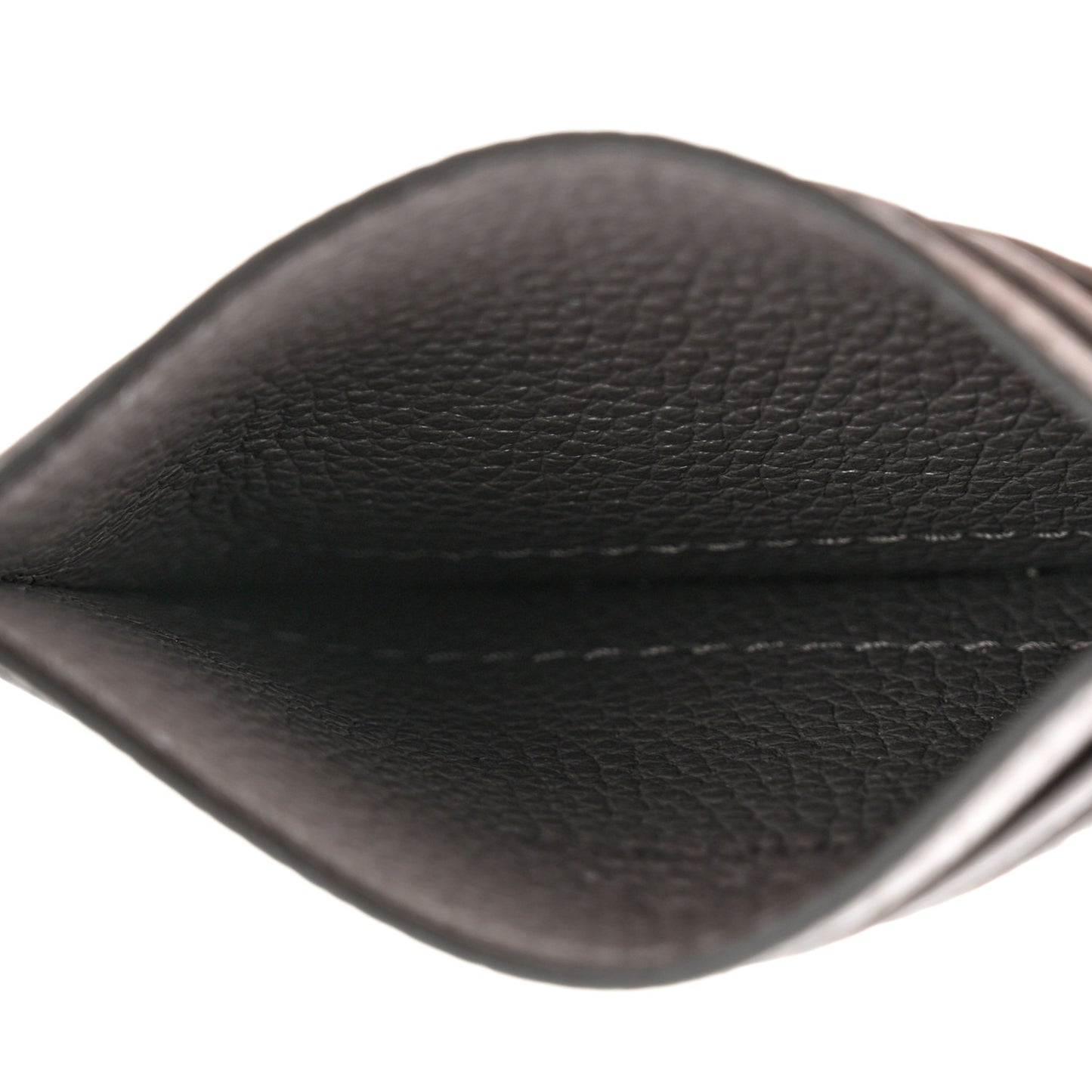 Grainy Calfskin Zumi Card Holder Dusty Grey