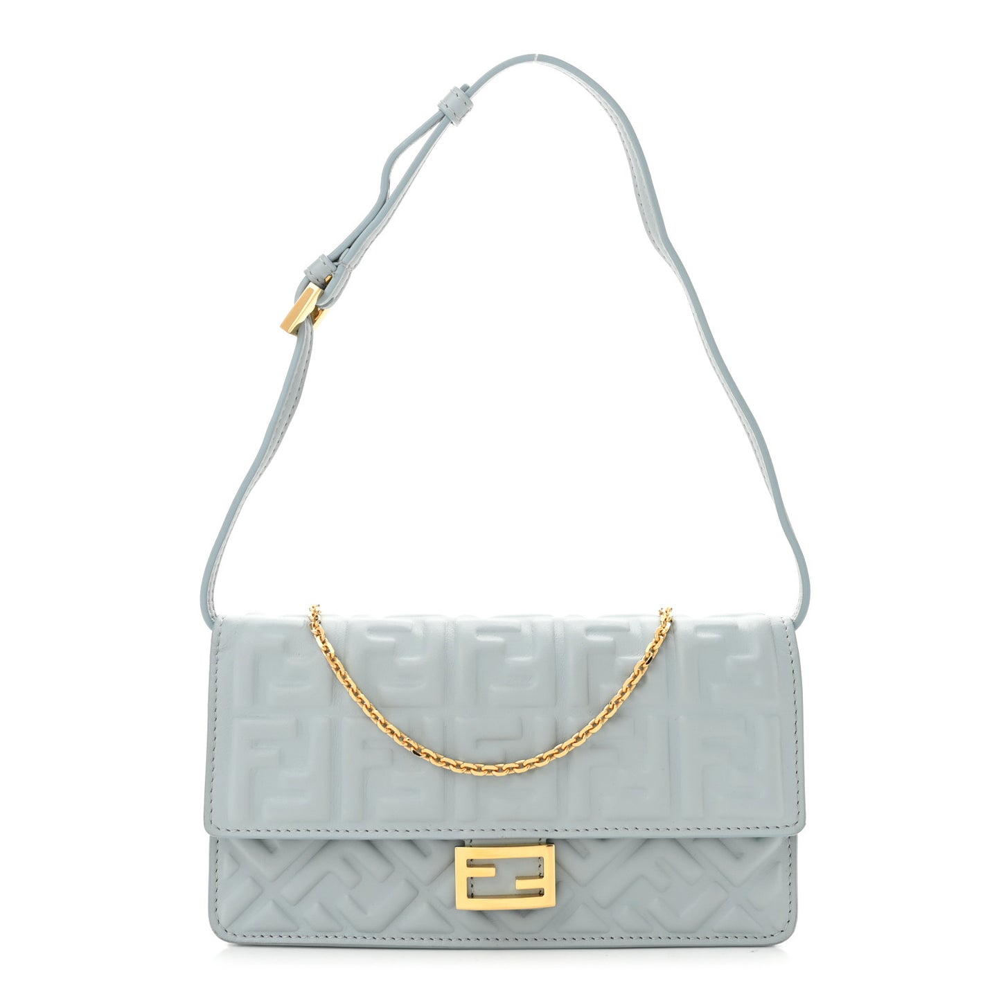 Nappa Matisse FF Embossed Wallet On Chain Baguette Anice