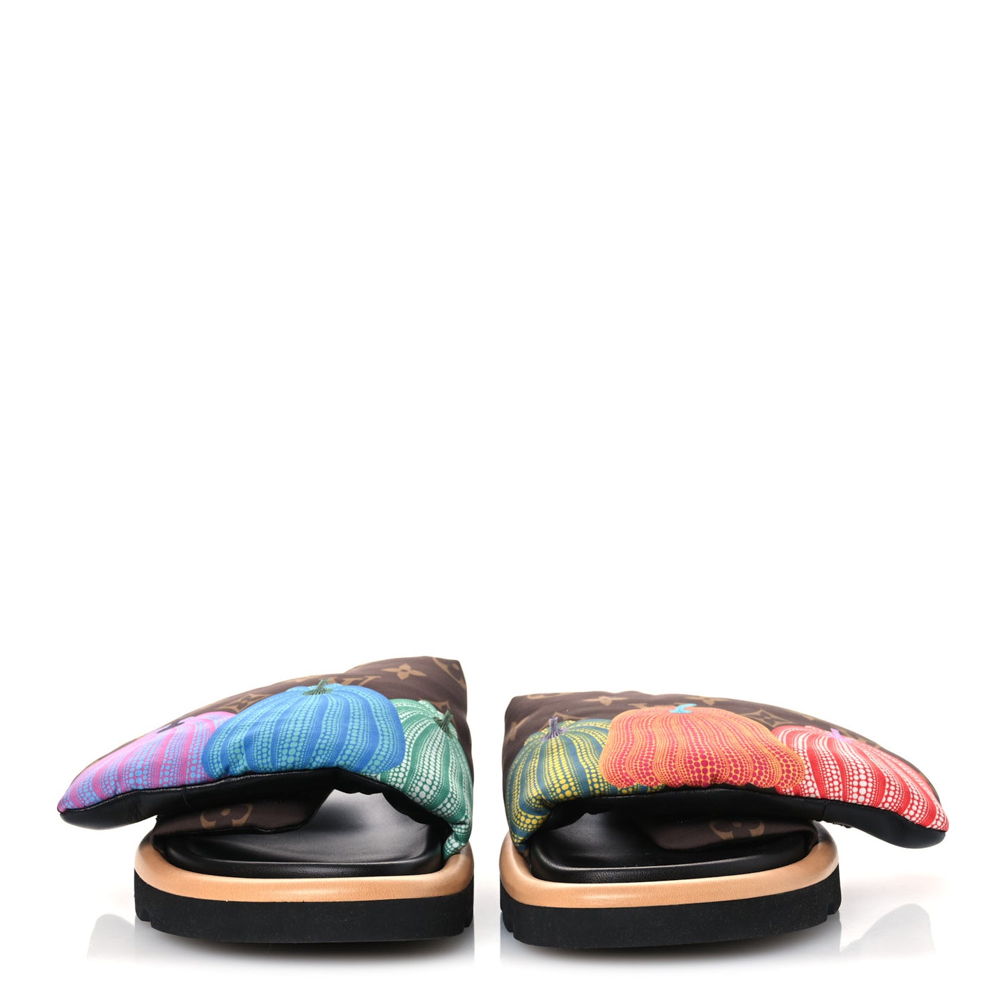 LV X YK Nylon Monogram Pumpkins Pool Pillow Comfort Mule 40