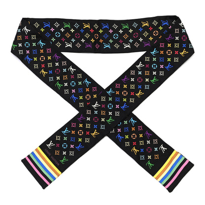 Louis Vuitton Silk Monogram Multicolor Bandeau Black 1 of 3