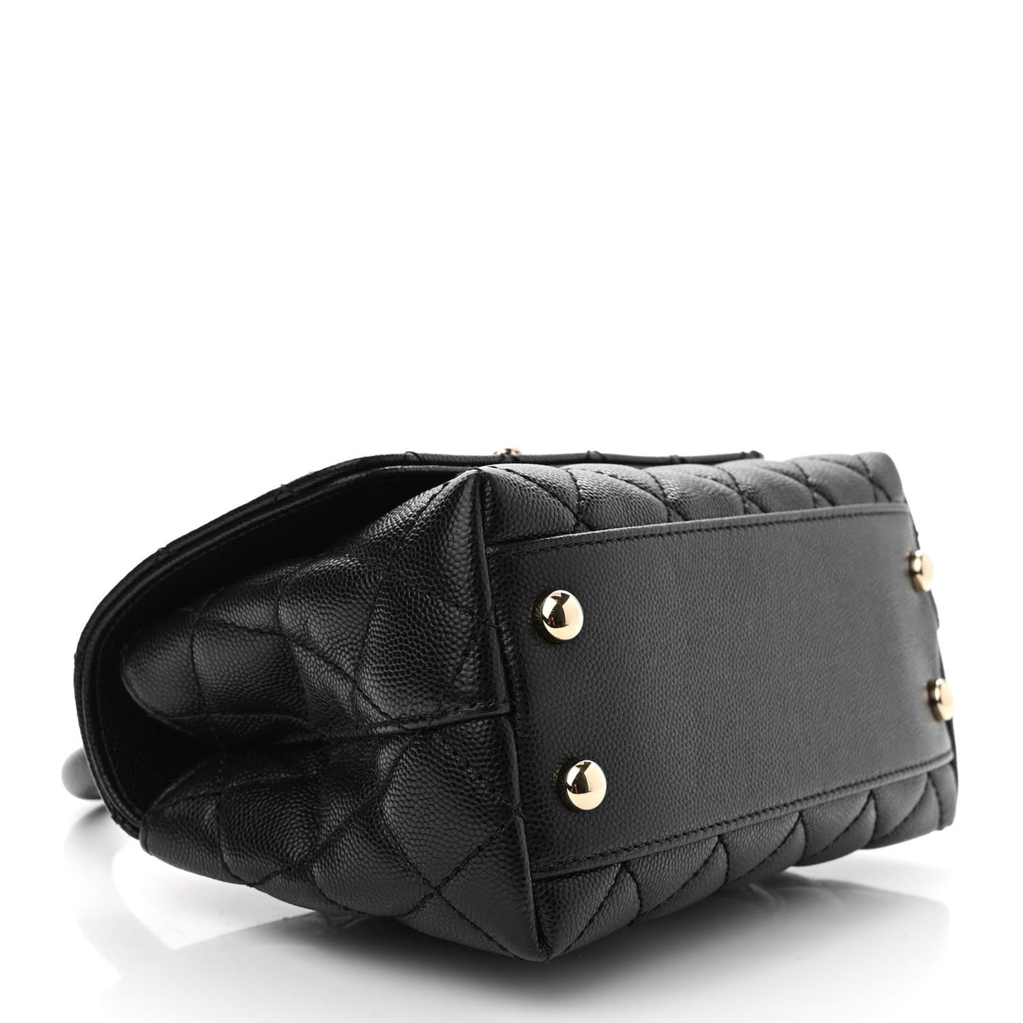 Caviar Quilted Extra Mini Coco Handle Flap Black