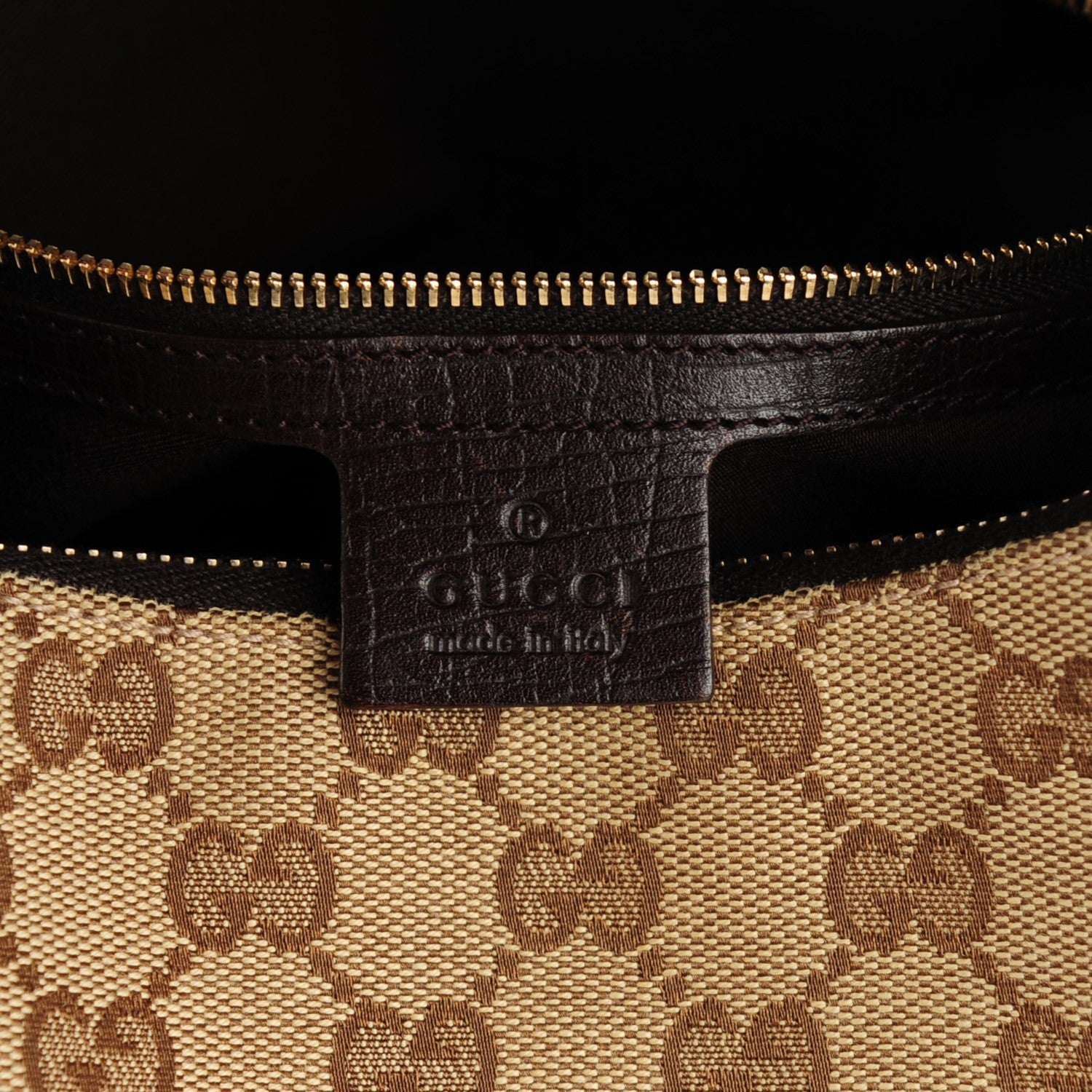 Gucci Monogram Medium Horsebit Chain Hobo Dark Brown 6 of 7