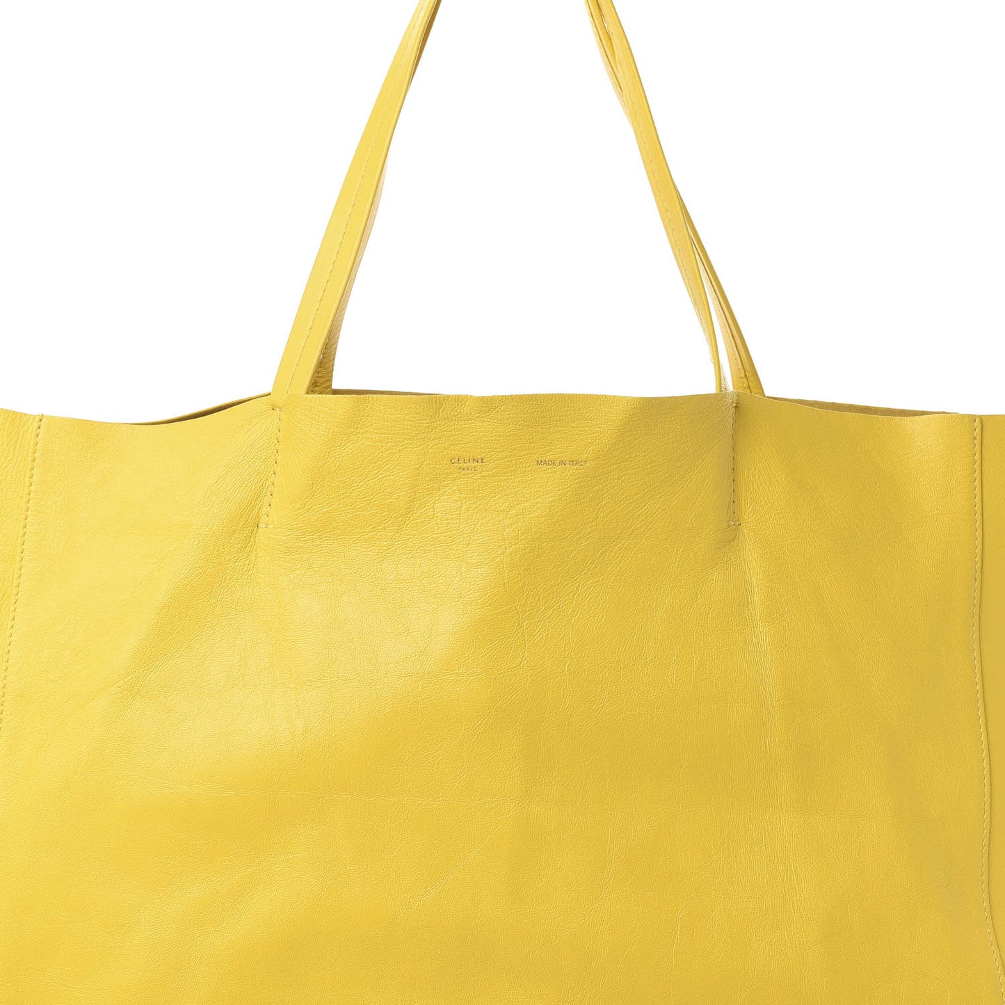 Lambskin Horizontal Cabas Sun Yellow