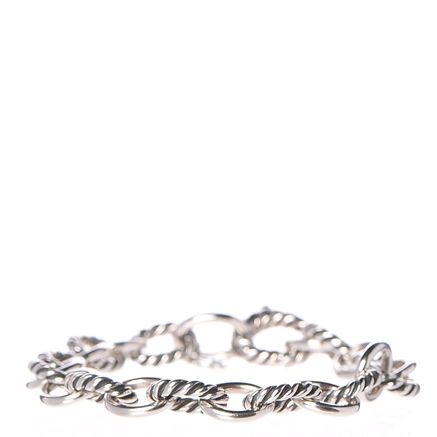 David Yurman Sterling Silver 10mm Medium Oval Link Bracelet 1 of 5