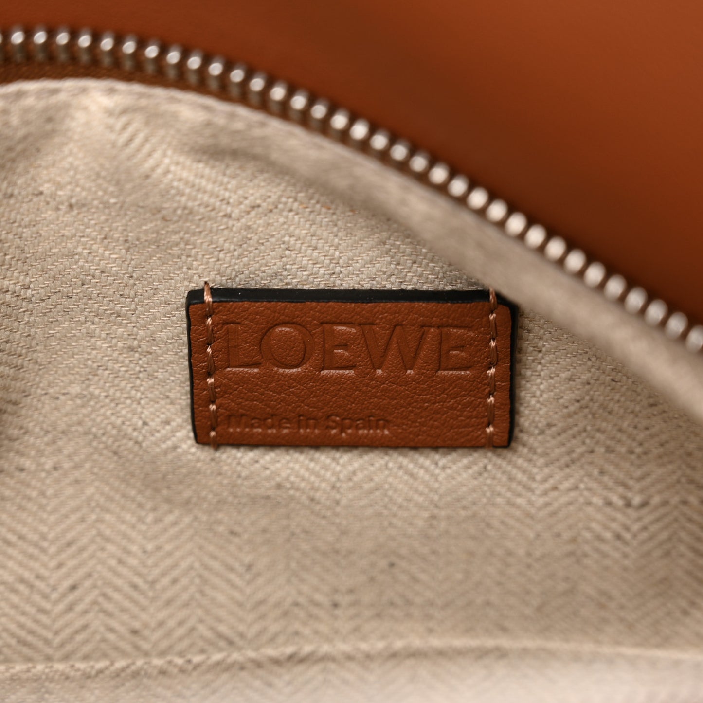 Calfskin Small Puzzle Edge Bag Tan