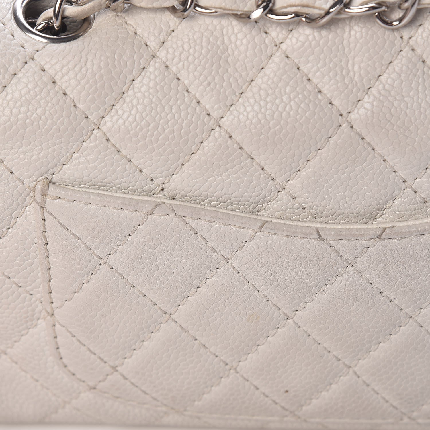 Chanel Soft Caviar Quilted East West Flap White 23 of 31