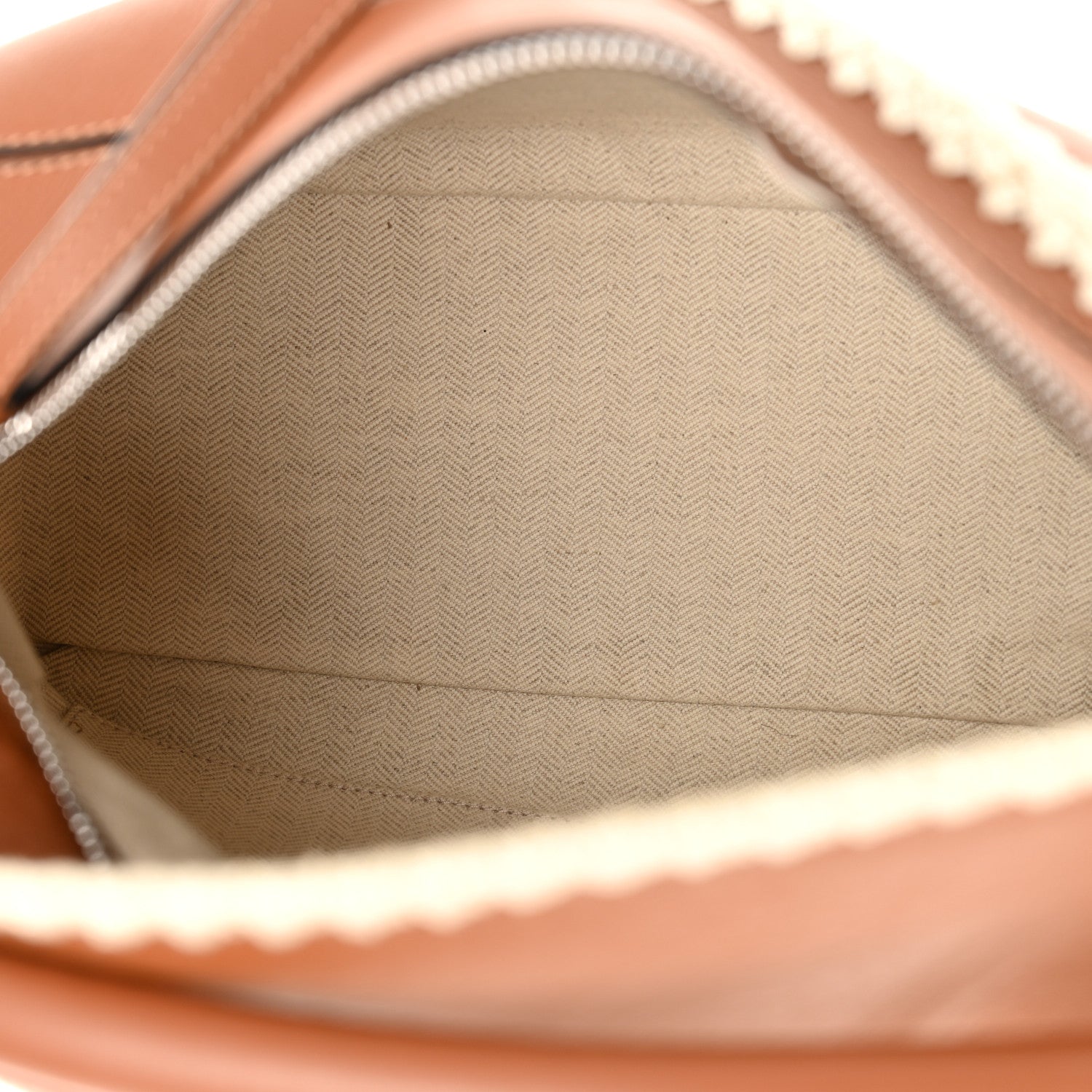Loewe Calfskin Crochet Trim Medium Puzzle Bag Tan 5 of 11