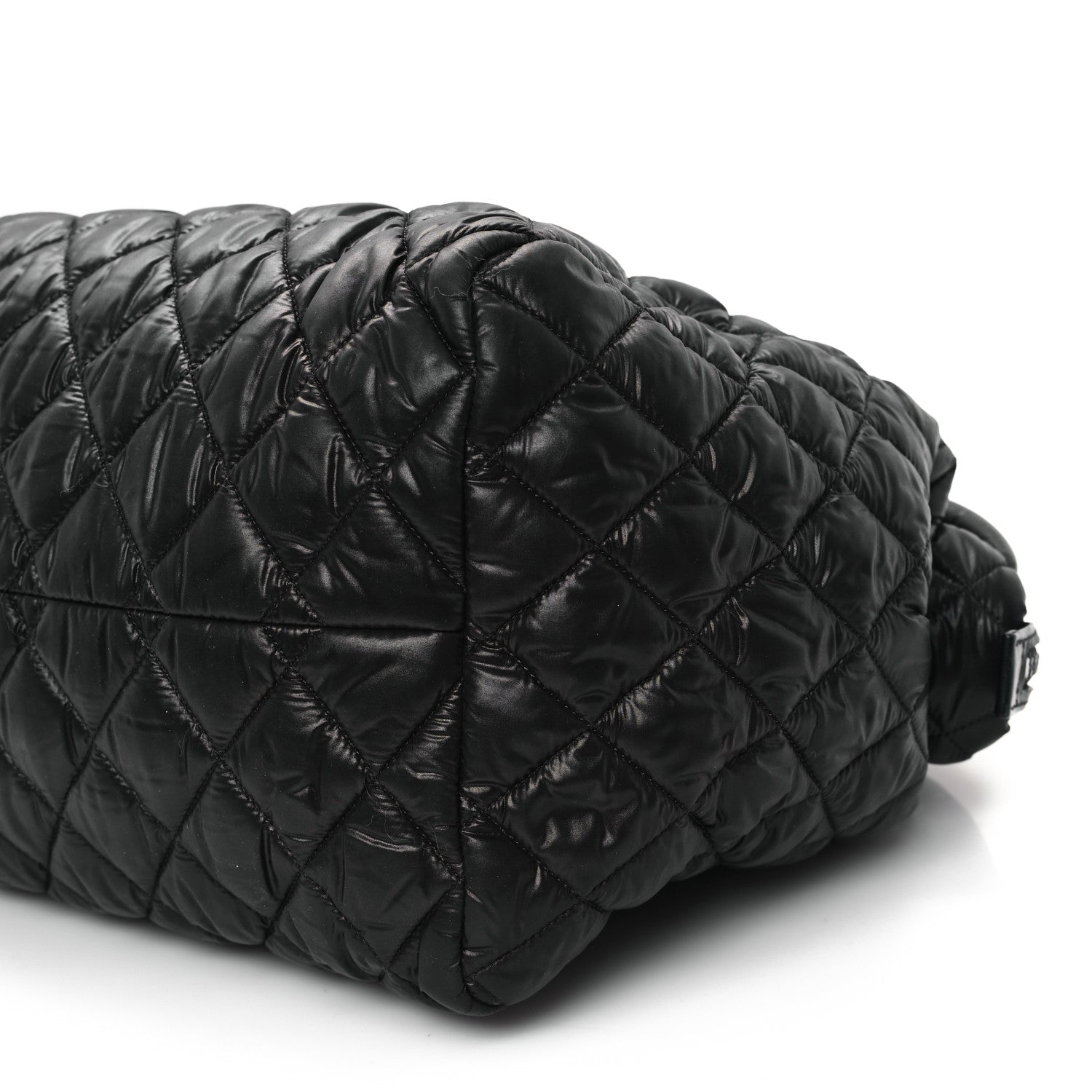 Chanel Nylon Quilted Large Coco Cocoon Tote Black 10 of 12
