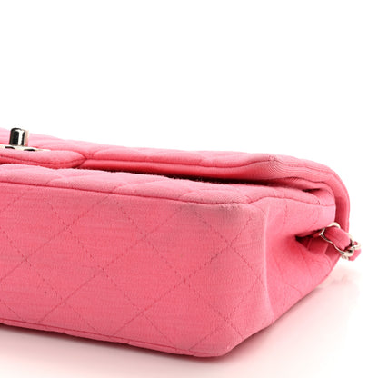 Chanel Jersey Quilted Medium Double Flap Dark Pink 10 of 10