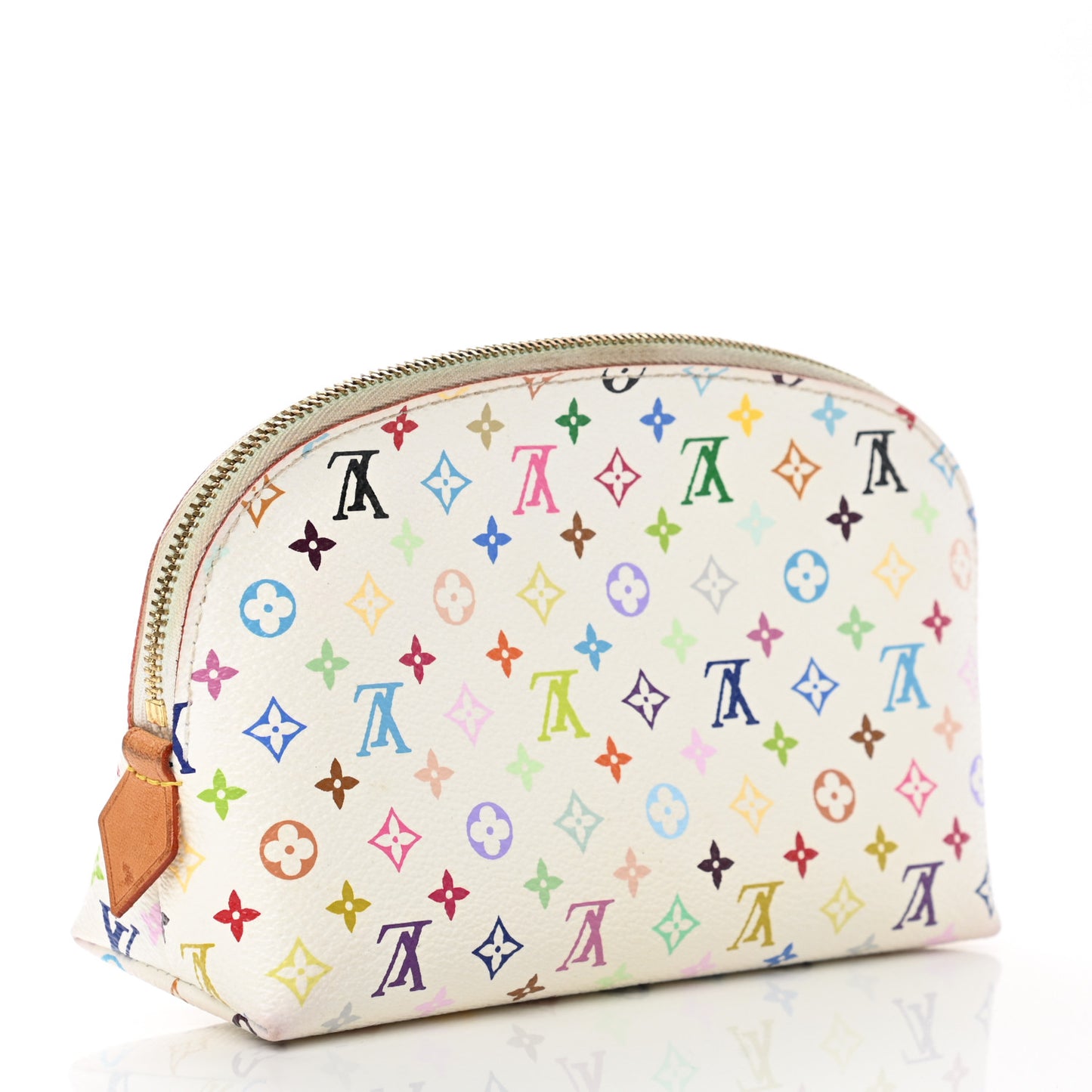 Monogram Multicolor Cosmetic Pouch White Litchi