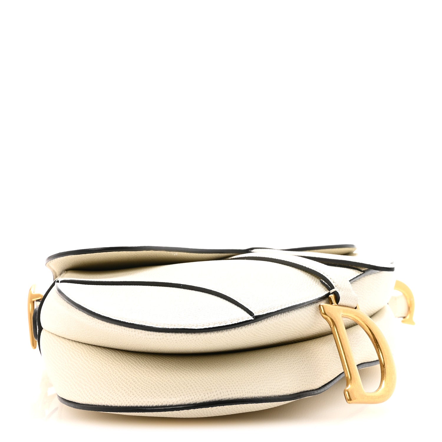 Christian Dior Grained Calfskin Saddle Bag White 4 of 9