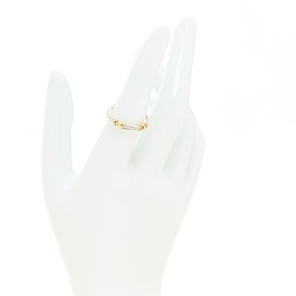 David Yurman Sterling Silver 18K Yellow Gold Diamond Petite Helena Wrap Ring 53 6.25 2 of 4