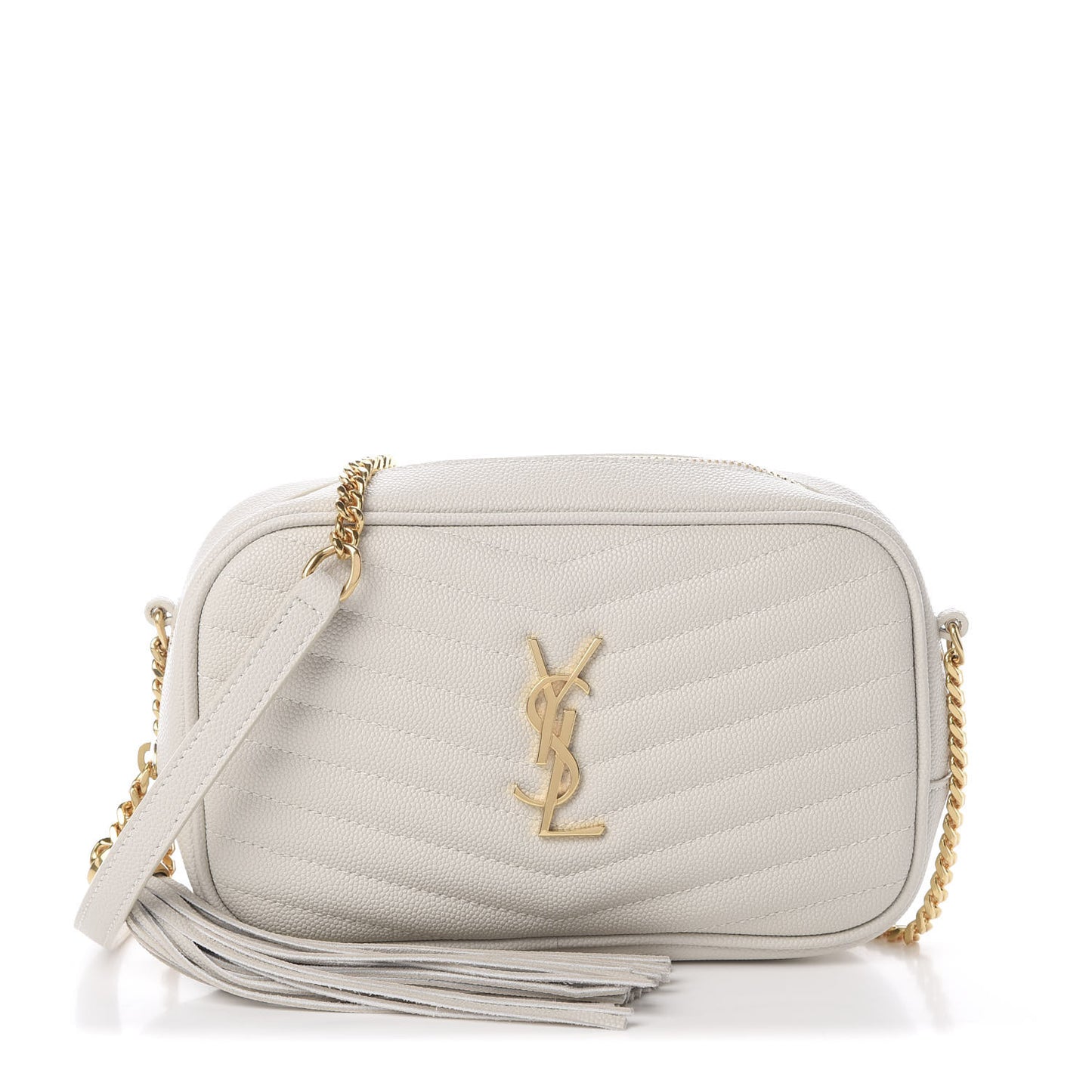 Grain De Poudre Matelasse Monogram Mini Lou Camera Bag Crema Soft