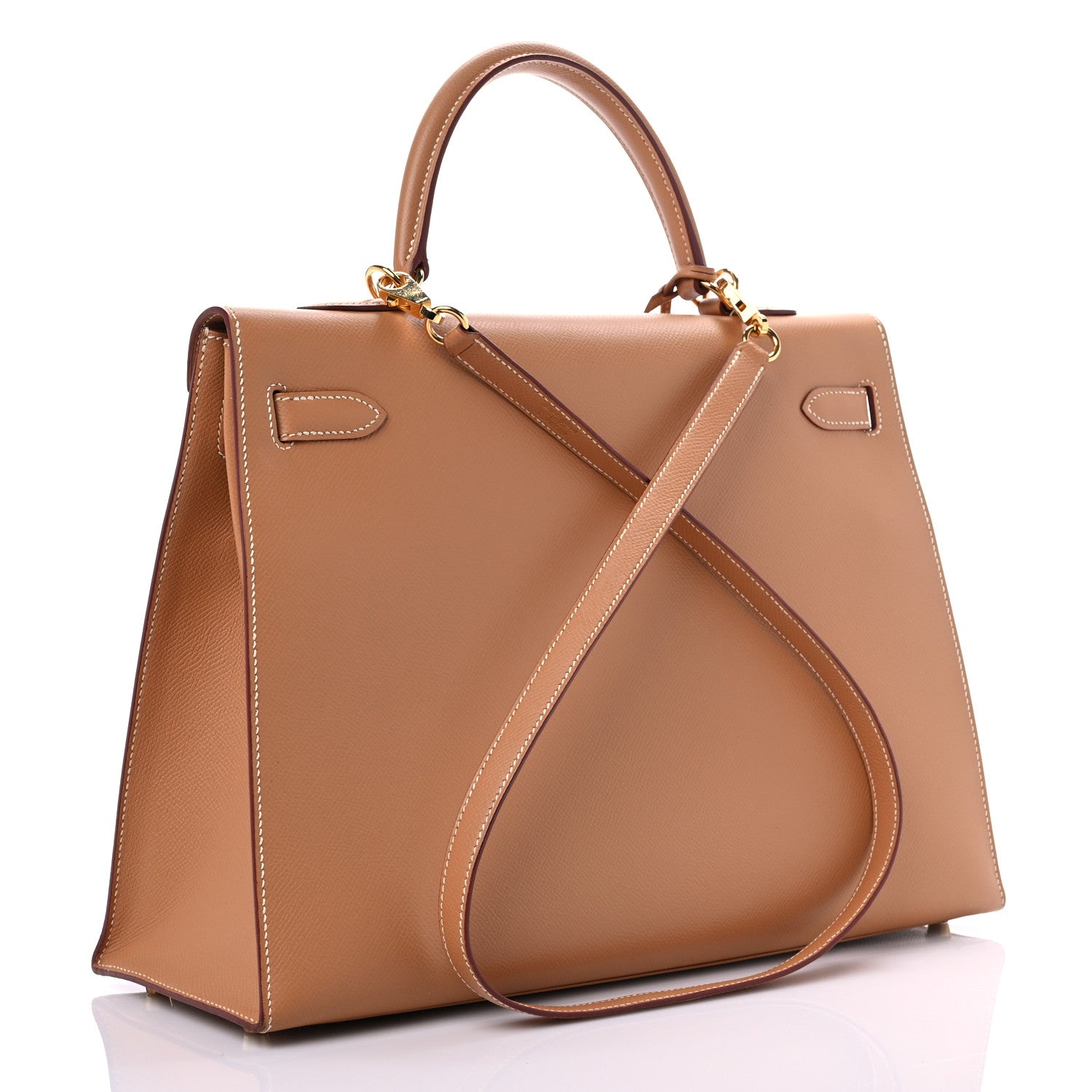 Hermes Courchevel Kelly Sellier 35 Naturelle 2 of 12