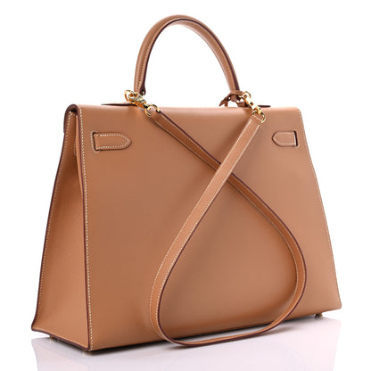 Hermes Courchevel Kelly Sellier 35 Naturelle 2 of 12