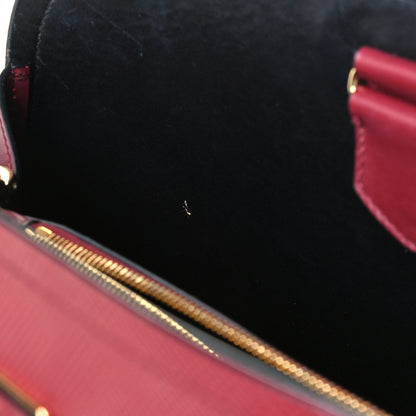 Prada Saffiano Cuir Matinee Tote Cherry Black 6 of 10