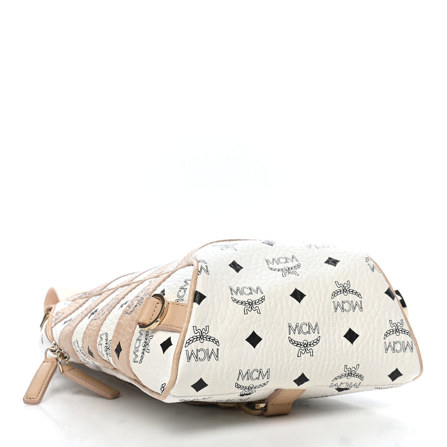 MCM Visetos Spot Medium Sling Bag Beige White 4 of 8