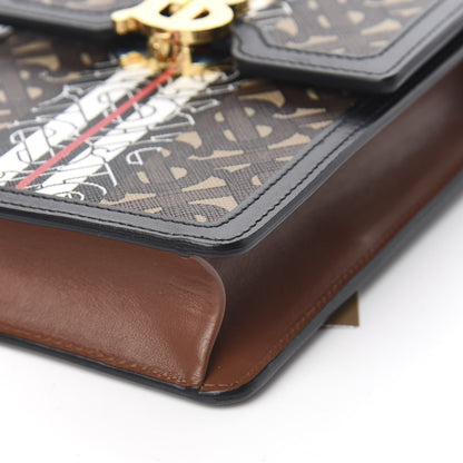 Burberry E-Canvas Monogram Stripe Robin Bag Bridle Brown 8 of 8