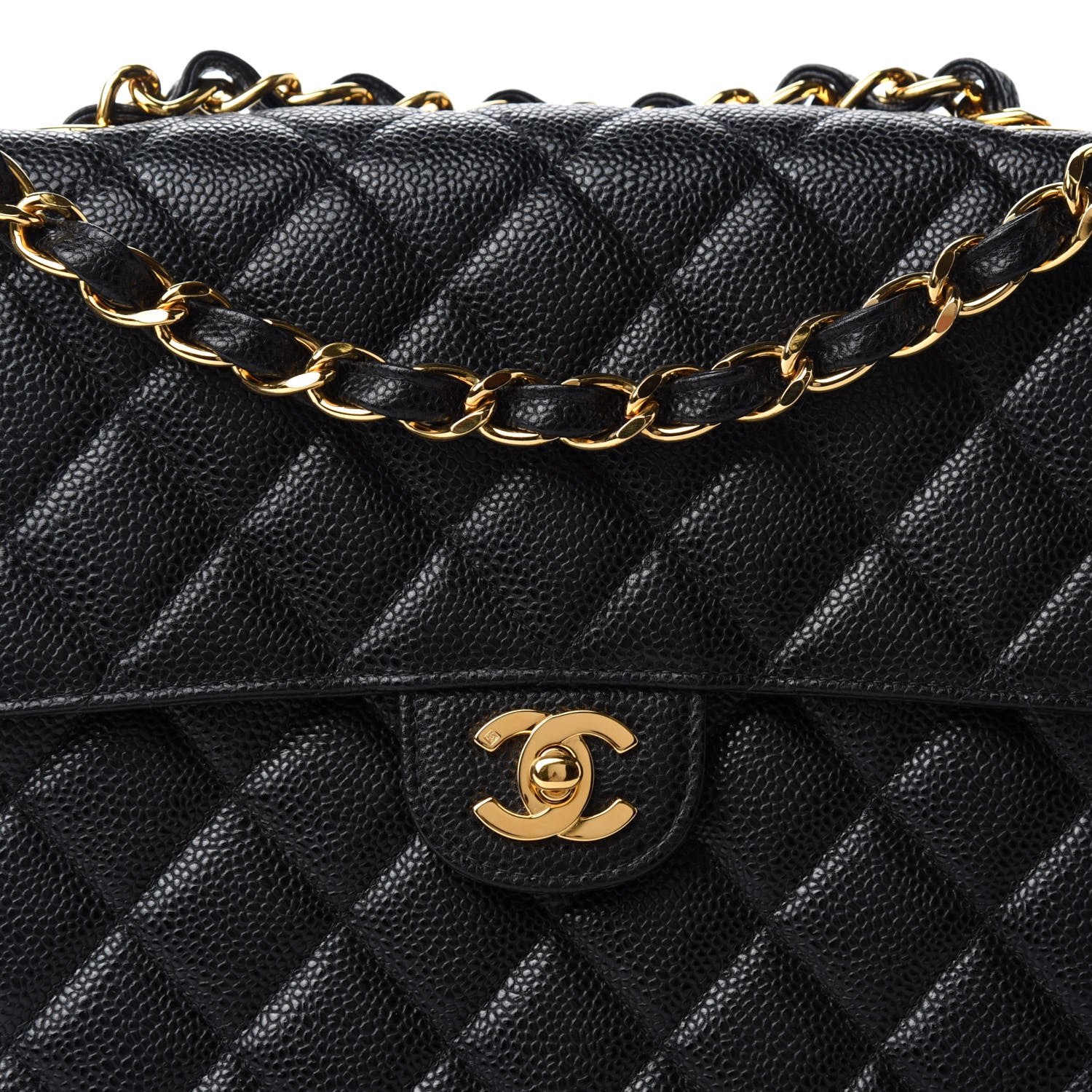 Chanel Caviar Quilted Jumbo Single Flap Black 10 of 10