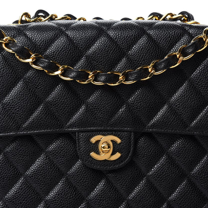 Chanel Caviar Quilted Jumbo Single Flap Black 10 of 10