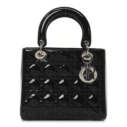 Christian Dior Patent Cannage Medium Lady Dior Black 1 of 10