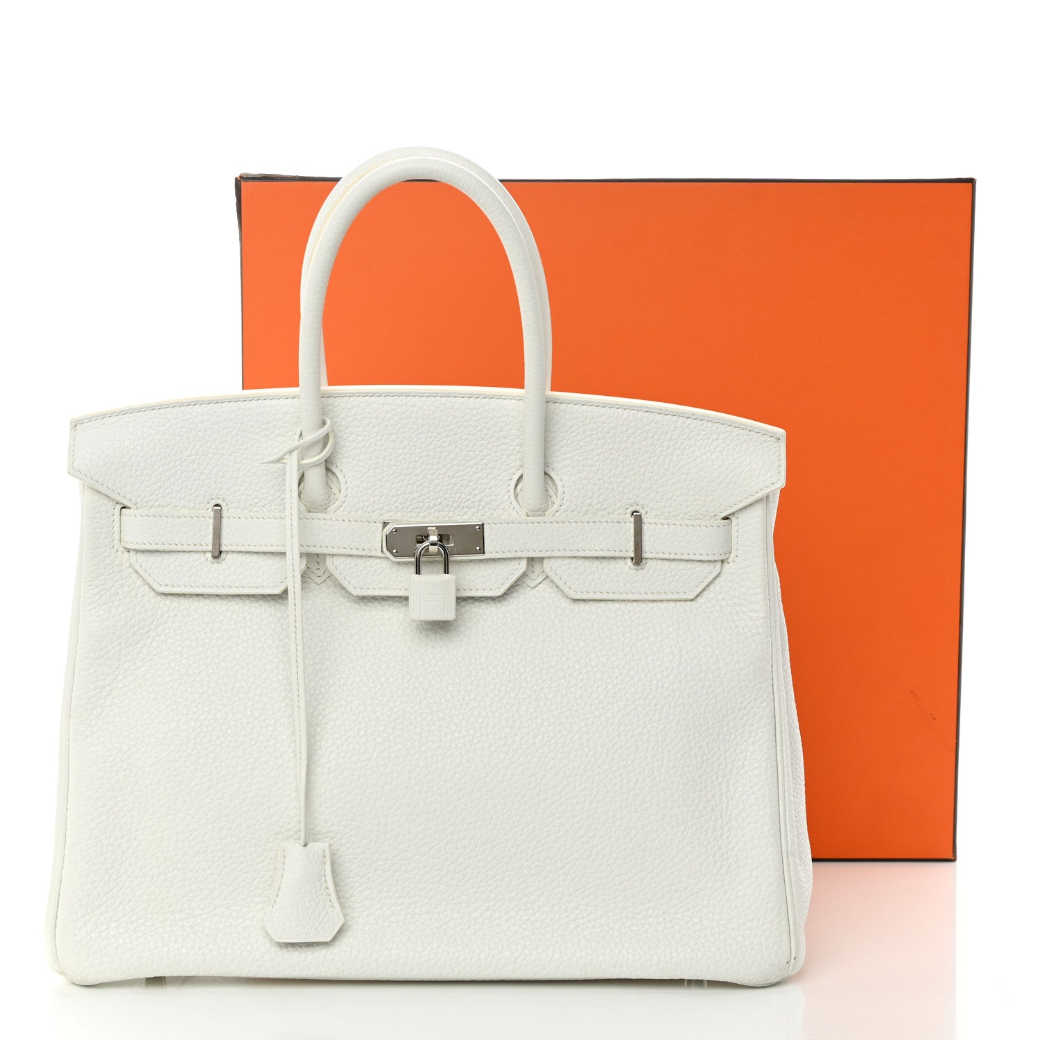 Hermes Taurillon Clemence Birkin 35 White 20 of 20