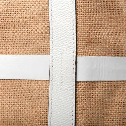 Burberry Raffia Logo Print The Giant Reversible Tote Bag Chalk White 9 of 9
