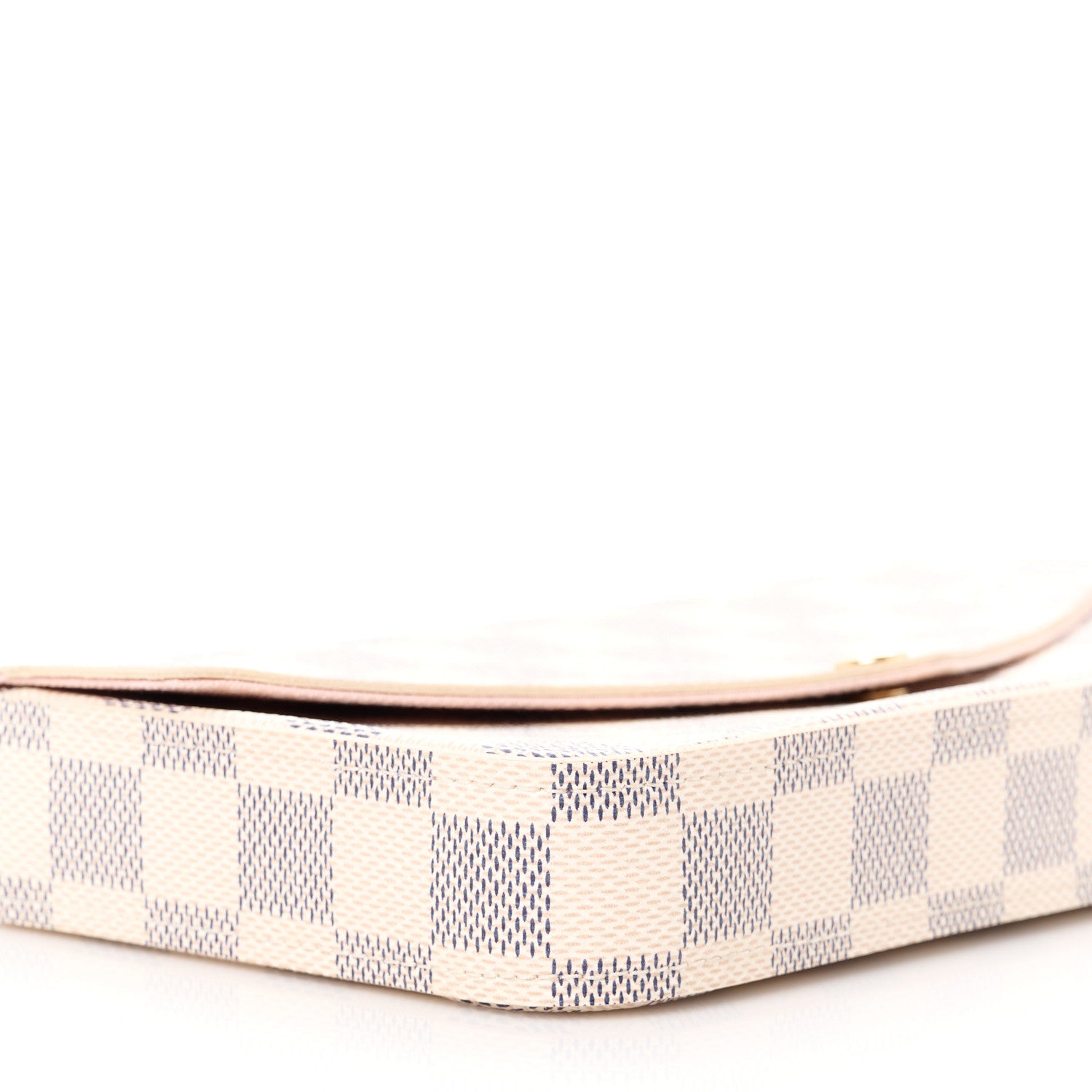 Louis Vuitton Damier Azur Pochette Felicie Chain Wallet Rose Ballerine 8 of 9