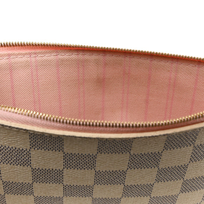 Louis Vuitton Damier Azur Neverfull MM GM Pochette Rose Ballerine 8 of 8