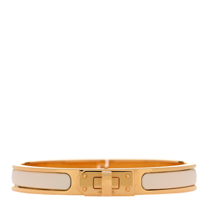 Hermes Enamel Mini Clic Kelly Bracelet PM Creme 1 of 5
